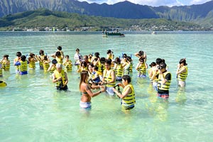 Our snorkel start from shallow area