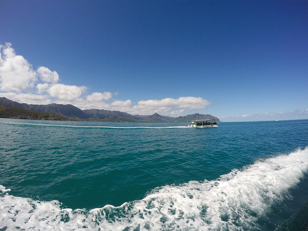 Departing from He’eia Pier Boat Harbor