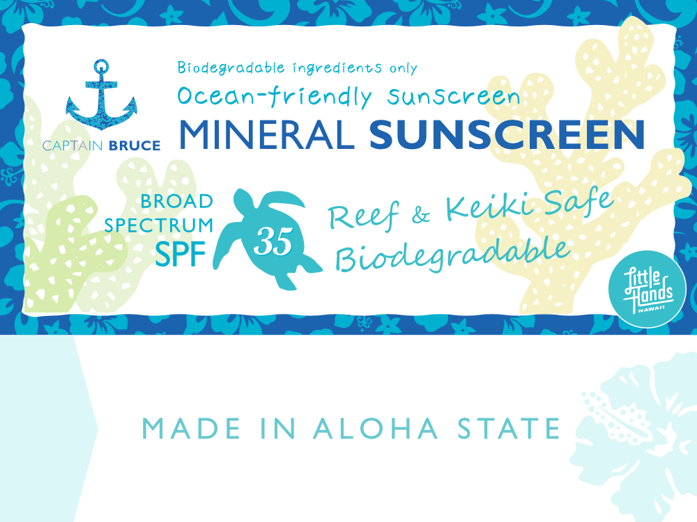 Choose reef-safe sunscreen with Captain Bruce. Natural Mineral Sunscreen